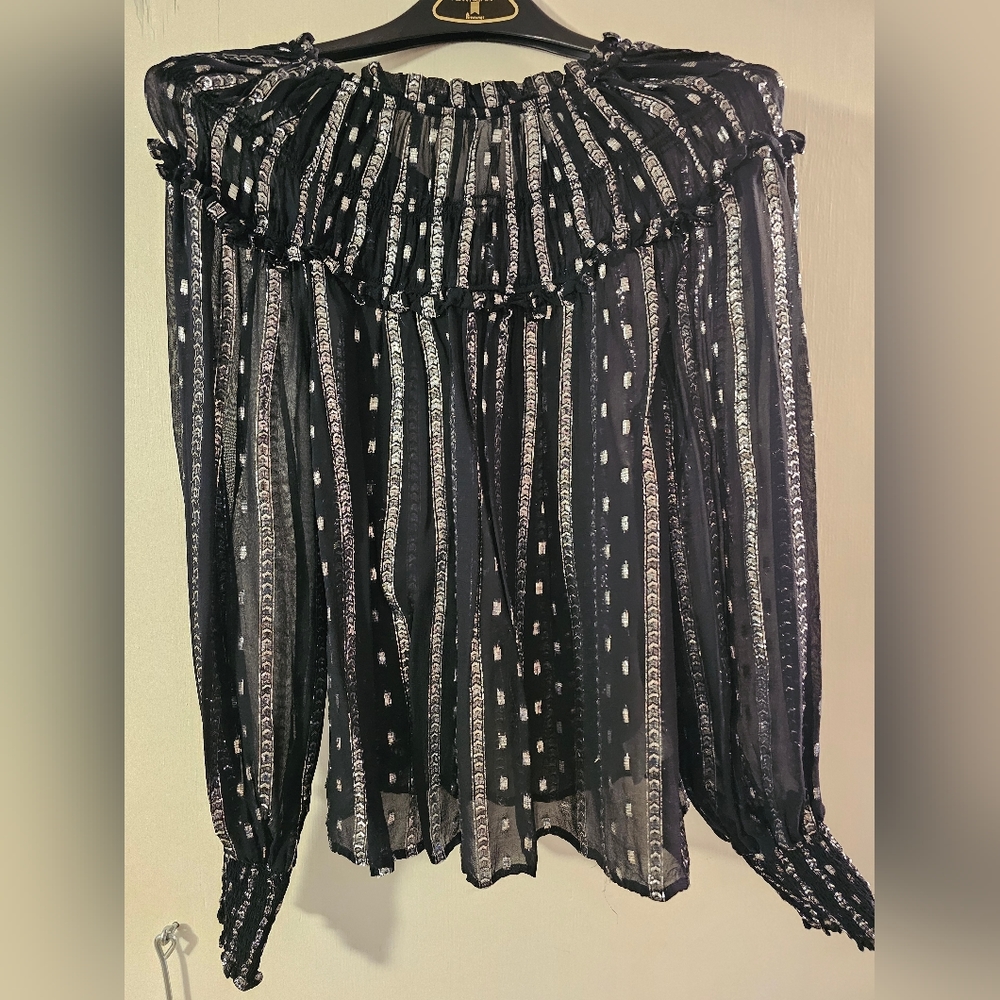 Express Black and Silver Top